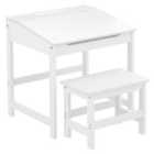 Kids Desk & Stool - White