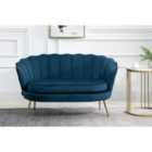 Birlea Ariel 2 Seater Sofa Blue Velvet