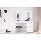 Birlea Chloe 7 Drawer Dressing Table And Mirror White