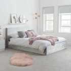 Birlea 135CM Berlin Fabric Birlea Ottoman Bed Steel Crushed Velvet