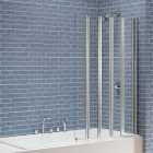 Nexa By MERLYN 6mm Chrome Fast Seal 5 Panel Bath Screen - 1500 x 1000mm