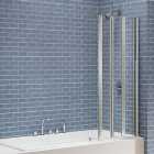 Nexa By MERLYN 6mm Chrome Fast Seal 4 Panel Bath Screen - 1500 x 800mm
