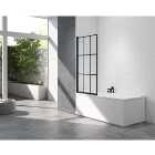 Nexa By MERLYN Hoxton 8mm Black 9 Panel Bath Screen - 1500 x 800mm