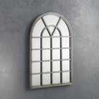 Julian Bowen Opus Pewter Window Mirror