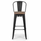 Julian Bowen Set Of 2 Grafton Metal Bar Stools