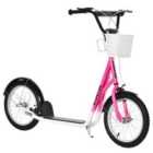 HOMCOM Kids Kick Scooter Teen Ride On Adjustable Children Scooter with Brakes - Pink