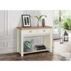 Birlea Highgate 2 Drawer Console Table Cream And Oak