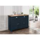 Birlea Highgate 3 Door 2 Drawer Sideboard Navy And Oak