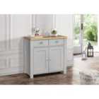 Birlea Highgate 2 Door 2 Drawer Sideboard Grey And Oak