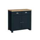 Birlea Highgate 2 Door 2 Drawer Sideboard Navy And Oak