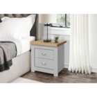 Birlea Highgate 2 Drawer Bedside Grey And Oak