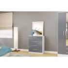 Birlea Lynx 4 Drawer Chest White And Grey