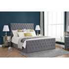 Birlea 135CM Marquis Fabric Birlea Ottoman Bed Grey Velvet
