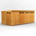 Power 16' x 8' Pent Double Door Security Shed