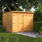 Power 8' x 8' Pent Windowless Double Door Garden Shed