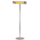 Shadow 2Kw Ulg Non Remote Heater w/ Large Stainless Steel Stand - Silver