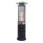 Santini Eco Flame Gas Patio Heater Stainless Steel - Black