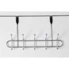 Premier Housewares 10 Hook Over The Door Hanger - Chrome