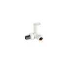 Towelrads Round Corner Towel Radiator Manual Valve and Lockshield - White