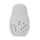 Kids Russian Doll Night Light White Ceramic