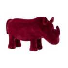 Rhino Animal Chair Maroon Faux Fur