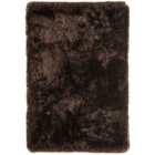 Asiatic Plush Shaggy Rug, 120 x 170cm - Choc