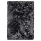 Asiatic Plush Shaggy Rug, 70 x 140cm - Slate