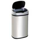 HOMCOM Sensor Dustbin Touchless Trash Can Automatic Stainless Steel 48L