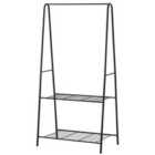 HOMCOM A Shaped Clothes Rack Garment Hanger Hanging Rail 2-tier Shelving Metal