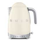 Smeg KLF04CRUK 50s Retro Style 1.7L 3KW Jug Kettle with Variable Temperature - Cream