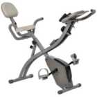 HOMCOM 2-in-1 Upright Exercise Bike Adjustable Resistance Fitness Grey
