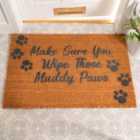 Country Home Wipe Your Paws Extra Large Doormat