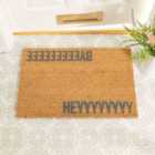 Heyyyy Byeeeee Grey Doormat