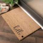 Hello Scribble Heart Doormat