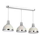 Premier Housewares Vermont Pendant Light 3 Shades - Clay/Chrome