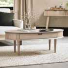 Tuska Scandi Oak Coffee Table With Drawer
