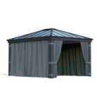 Canopia by Palram Dallas 4300 Garden Gazebo Curtain Set 4Pc - Grey