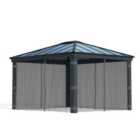 Canopia by Palram Dallas 4300 Garden Gazebo Netting Set 4Pc - Grey