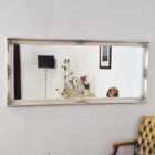 MirrorOutlet Kingsbury Silver Detailed Dress Mirror 165 X 76 Cm