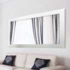 MirrorOutlet New Modern Bright White Layered Wall Mirror 5Ft6 X 2Ft6 1672Mm X 756Mm