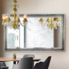 MirrorOutlet Fenton Vintage Silver Antique Design Large Leaner Mirror 172 X 111 Cm