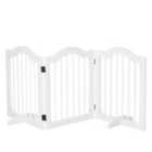 PawHut Freestanding 3 Pannel Pet Safety Gate w/ Support Feet - White