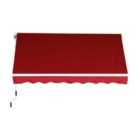 Outsunny Retractable Patio Awning - Red
