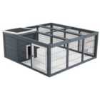 PawHut Small Animal House With Openable Roof - Dark Grey