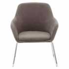 Grey Fabric Chair Metal Frame
