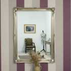 Hamilton Vintage Silver Antique Design Wall Mirror 117 x 91cm