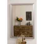 Mackenzie Silver Elegant Modern Wall Mirror 83 x 58cm