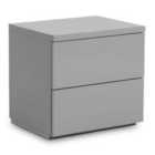 Julian Bowen Monaco 2 Draw Bedside Table Grey Gloss