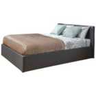 GFW Side Lift Double Ottoman Grey Fabric Bed