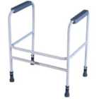 Aidapt Free Standing Ashford Height Adjustable Toilet Frame - White & Grey